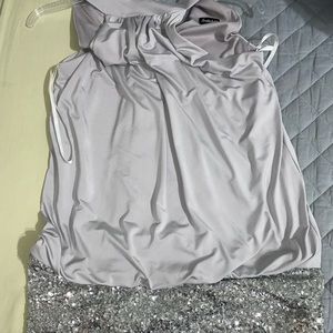 Sequence silver dress